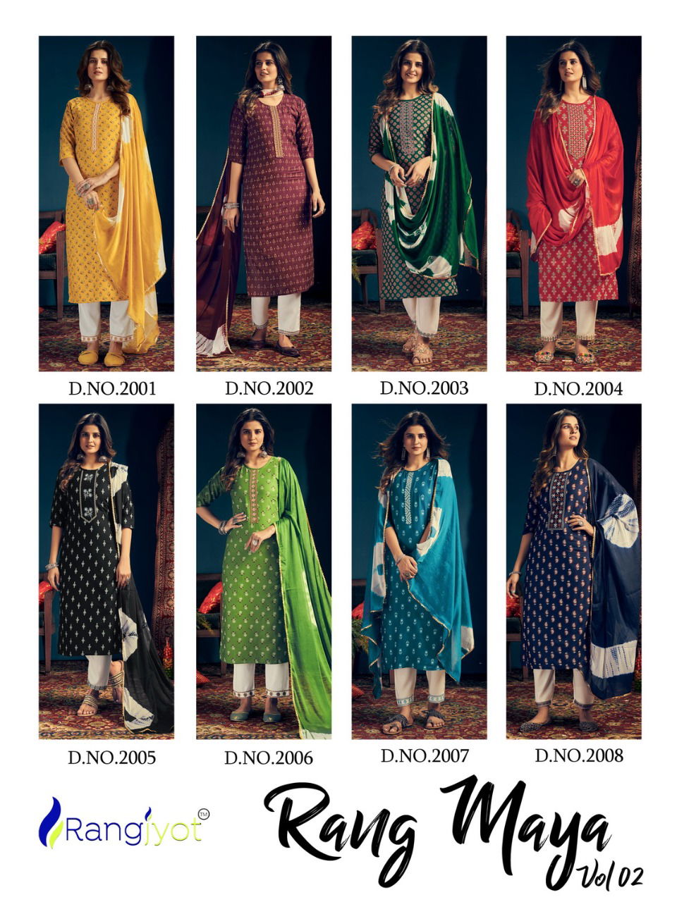Rangjyot Rang Maya 2 Festive Wear Rayon Printed Ready Made Collection